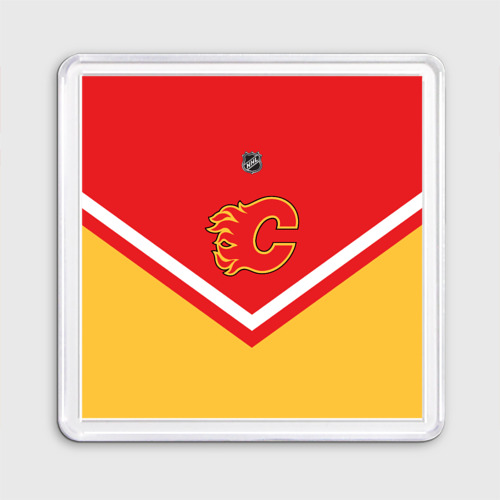 Магнит 55*55 Calgary Flames эмблема