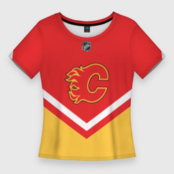 Женская футболка 3D Slim Calgary Flames эмблема