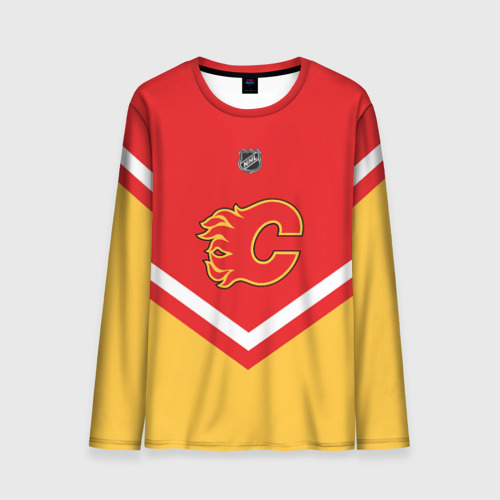 Мужской лонгслив 3D Calgary Flames эмблема, цвет 3D печать