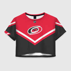 Женская футболка Crop-top 3D Carolina Hurricanes