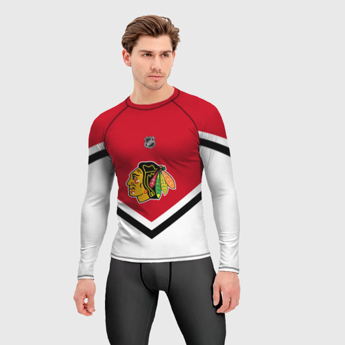 Мужской рашгард 3D Chicago Blackhawks, цвет 3D печать - фото 3