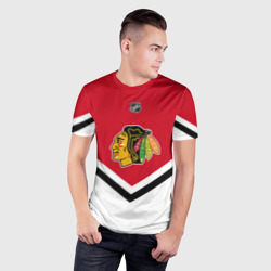 Мужская футболка 3D Slim Chicago Blackhawks - фото 2