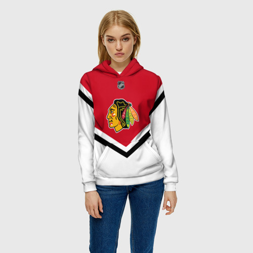 Женская толстовка 3D Chicago Blackhawks, цвет 3D печать - фото 3