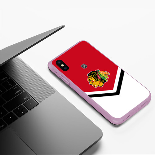 Чехол для iPhone XS Max матовый с принтом Chicago Blackhawks, фото #5
