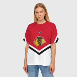 Женская футболка oversize 3D Chicago Blackhawks - фото 2