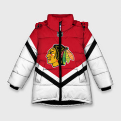 Зимняя куртка для девочек 3D Chicago Blackhawks