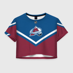 Женская футболка Crop-top 3D Colorado Avalanche