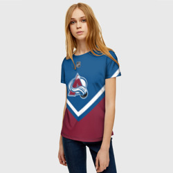 Женская футболка 3D Colorado Avalanche - фото 2