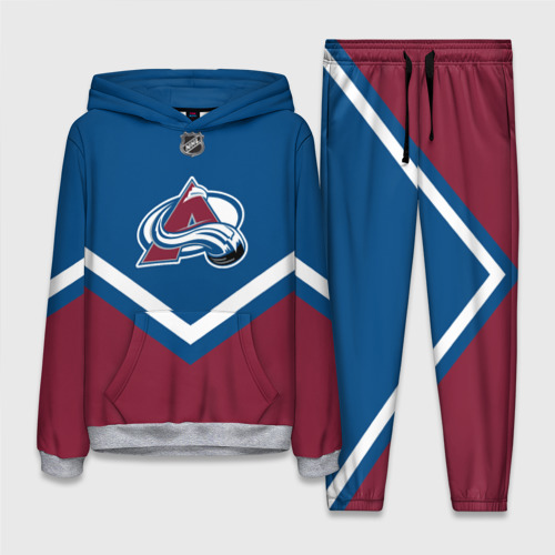 Женский костюм с толстовкой 3D Colorado Avalanche, цвет меланж