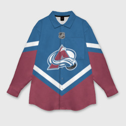 Женская рубашка oversize 3D Colorado Avalanche