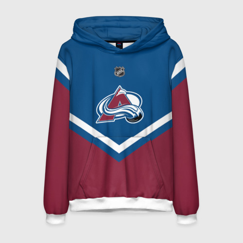 Мужская толстовка 3D Colorado Avalanche, цвет белый