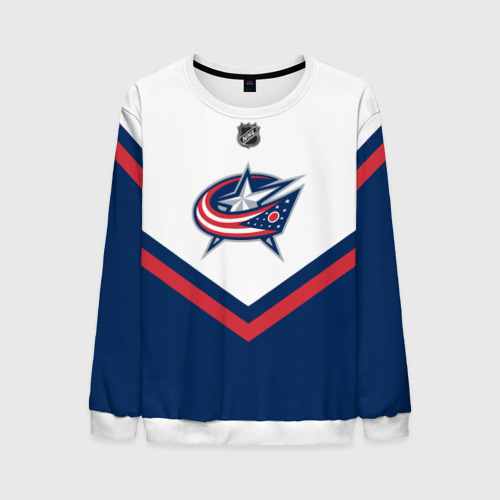 Мужской свитшот 3D Columbus Blue Jackets, цвет белый