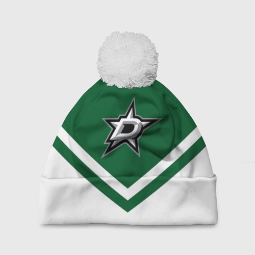 Шапка 3D c помпоном Dallas Stars, цвет 3D печать