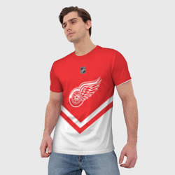 Мужская футболка 3D Detroit Red Wings - фото 2