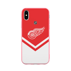 Чехол для iPhone X матовый Detroit Red Wings