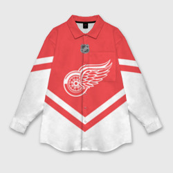 Женская рубашка oversize 3D Detroit Red Wings