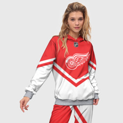 Женский костюм с толстовкой 3D Detroit Red Wings - фото 2