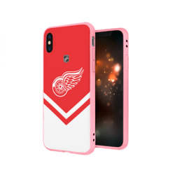 Чехол для iPhone X матовый Detroit Red Wings - фото 2