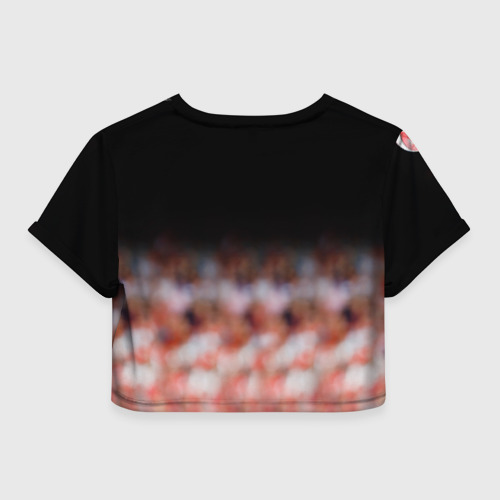 Женская футболка Crop-top 3D Капитан Тьерри Анри, цвет 3D печать - фото 2