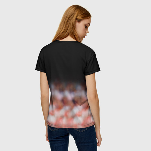Женская футболка 3D с принтом Капитан Тьерри Анри, вид сзади #2