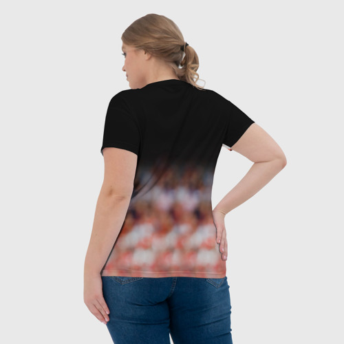 Женская футболка 3D с принтом Капитан Тьерри Анри, вид сзади #2
