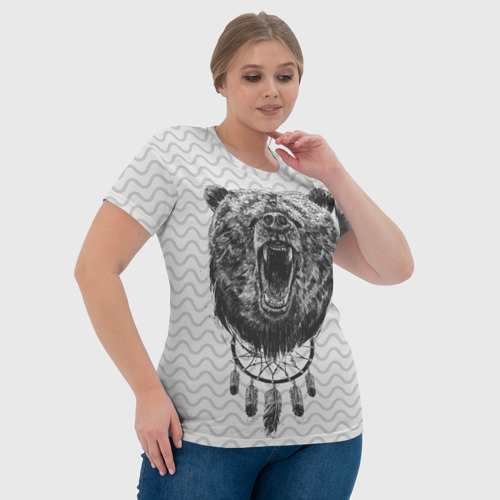 Женская футболка 3D Bear Dreamcatcher, цвет 3D печать - фото 6