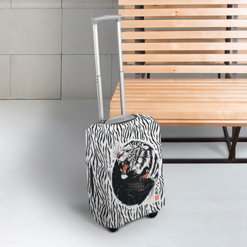 Чехол для чемодана 3D Yin Yang Tigers, цвет 3D печать - фото 3