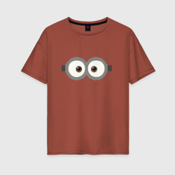 Глаза – Женская футболка хлопок Oversize с принтом купить со скидкой в -16%