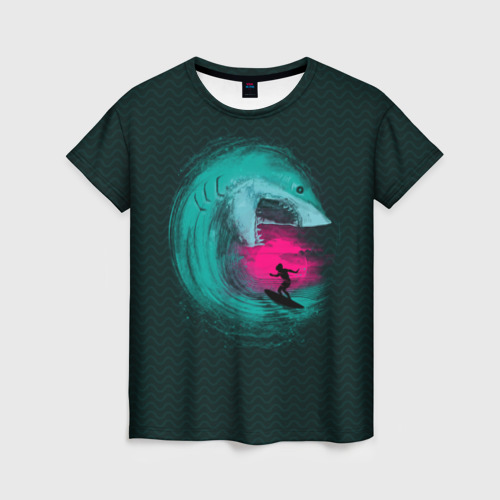 Женская футболка 3D Shark Vortex, цвет 3D печать