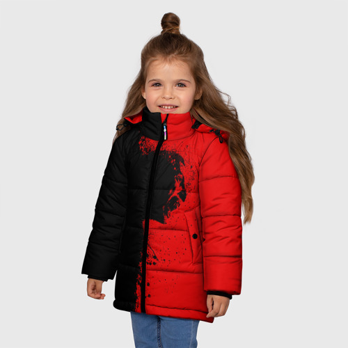 Зимняя куртка для девочек 3D Blood Rage, цвет черный - фото 3