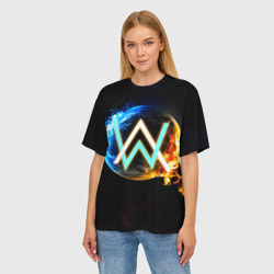 Женская футболка oversize 3D Alan Walker 5 - фото 2