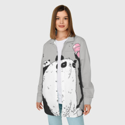 Женская рубашка oversize 3D Panda - фото 2