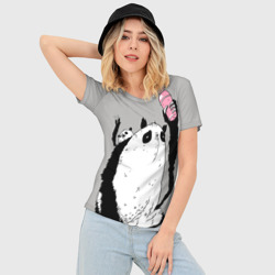 Женская футболка 3D Slim Panda - фото 2