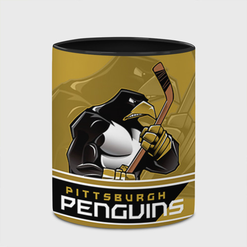 Кружка с полной запечаткой Pittsburgh Penguins, цвет белый + черный - фото 4