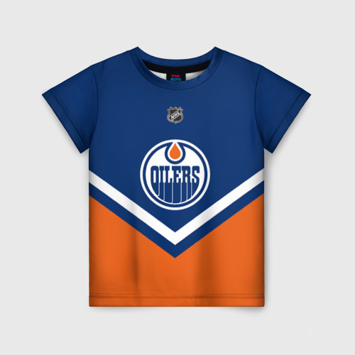 Детская футболка с принтом Edmonton Oilers, вид спереди №1
