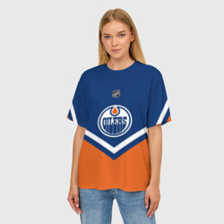 Женская футболка oversize 3D Edmonton Oilers - фото 2