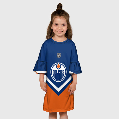 Детское платье 3D Edmonton Oilers, цвет 3D печать - фото 4