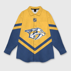 Женская рубашка oversize 3D Nashville Predators