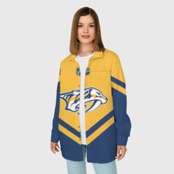 Женская рубашка oversize 3D Nashville Predators - фото 2