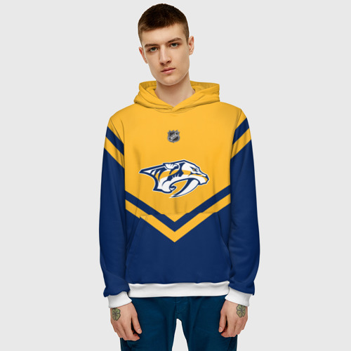 Мужская толстовка 3D Nashville Predators, цвет белый - фото 3