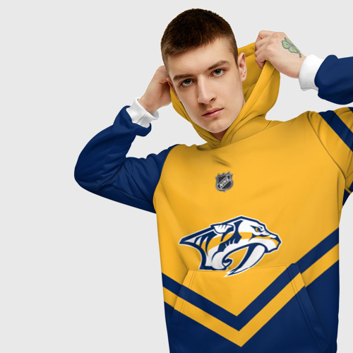 Мужская толстовка 3D Nashville Predators, цвет белый - фото 5