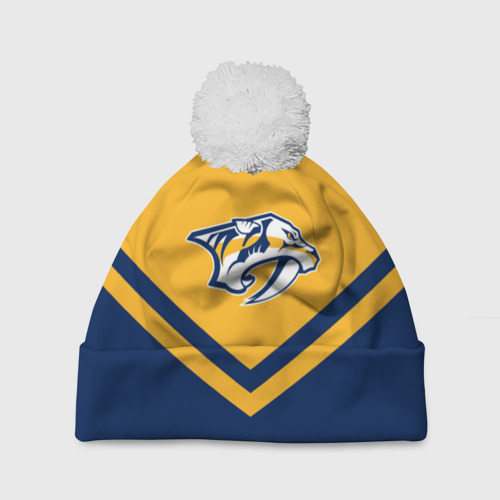 Шапка 3D c помпоном Nashville Predators, цвет 3D печать