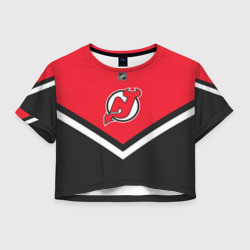 Женская футболка Crop-top 3D New Jersey Devils