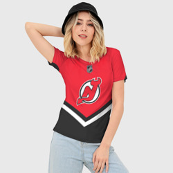 Женская футболка 3D Slim New Jersey Devils - фото 2