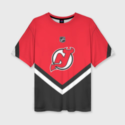 Женская футболка oversize 3D New Jersey Devils