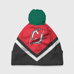 Шапка 3D c помпоном New Jersey Devils