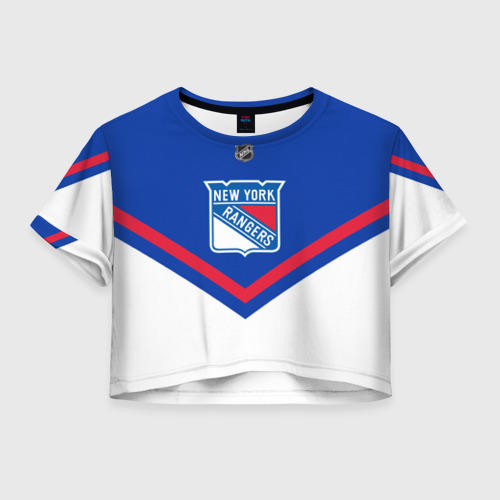 Женская футболка Crop-top 3D New York Rangers, цвет 3D печать