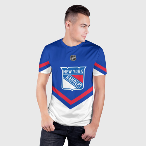 Мужская футболка 3D Slim New York Rangers, цвет 3D печать - фото 3