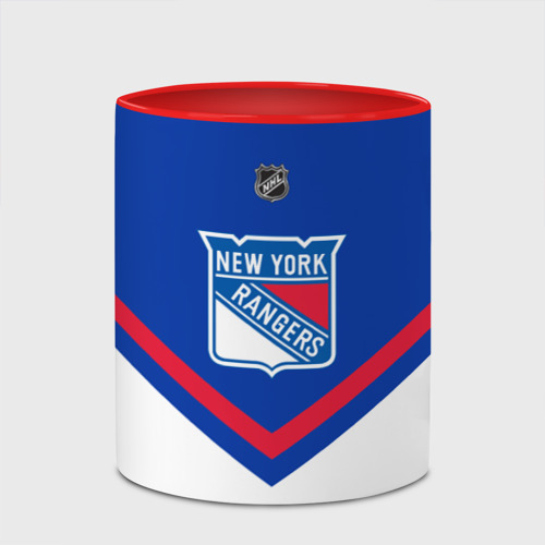 Кружка с полной запечаткой New York Rangers, цвет белый + красный - фото 4