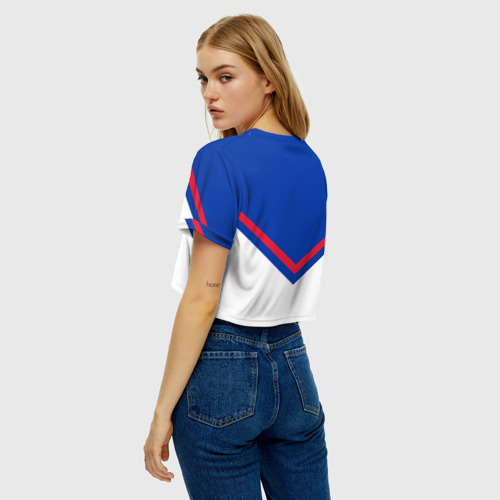 Женская футболка Crop-top 3D New York Rangers, цвет 3D печать - фото 5